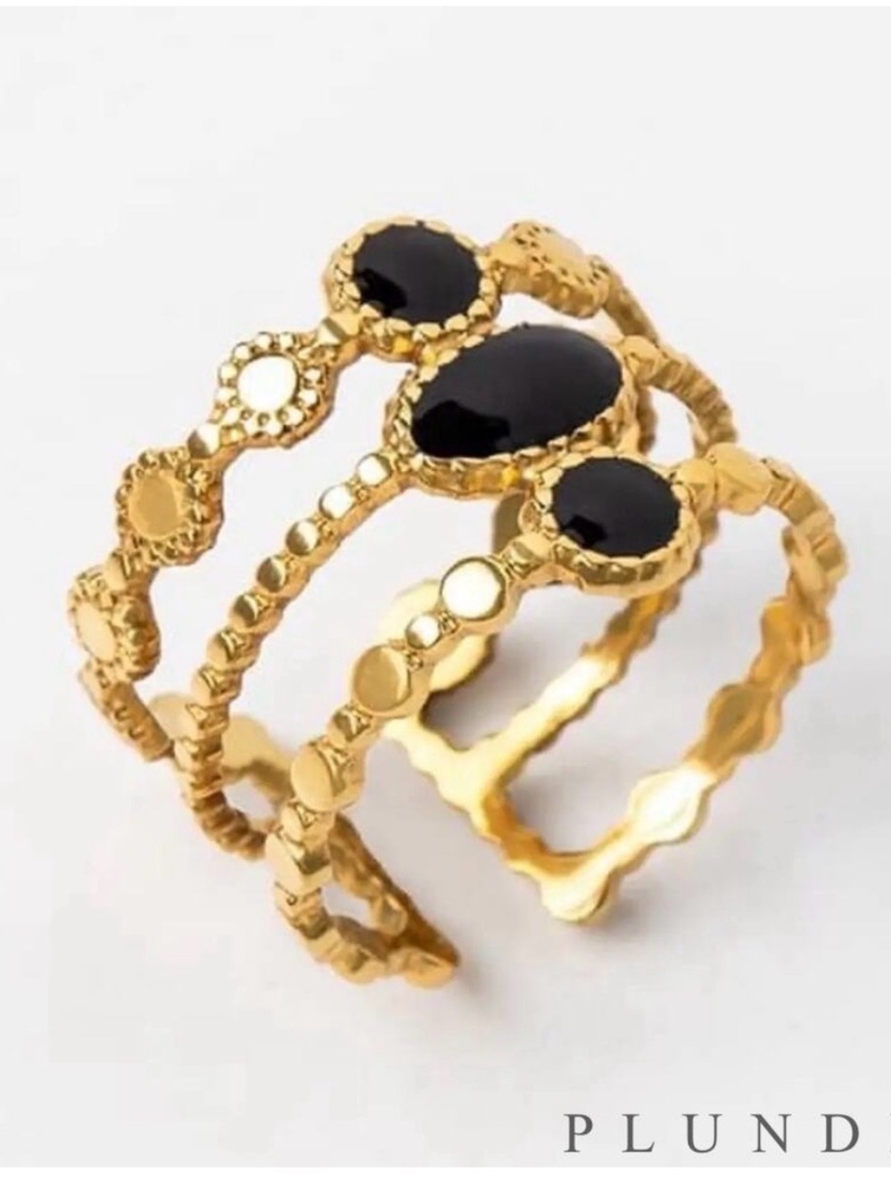 Plunder Design Cove Ring Gold Plated Adjustable